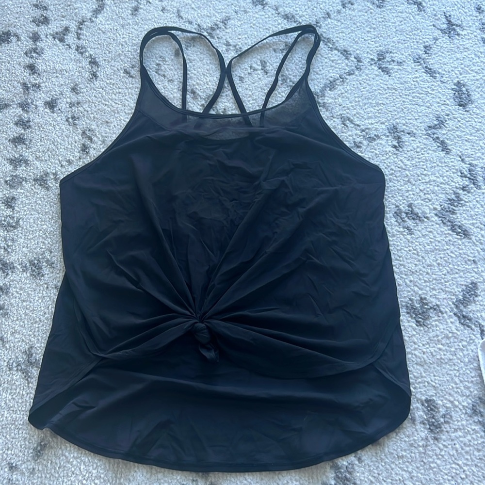 Black Lulu workout top